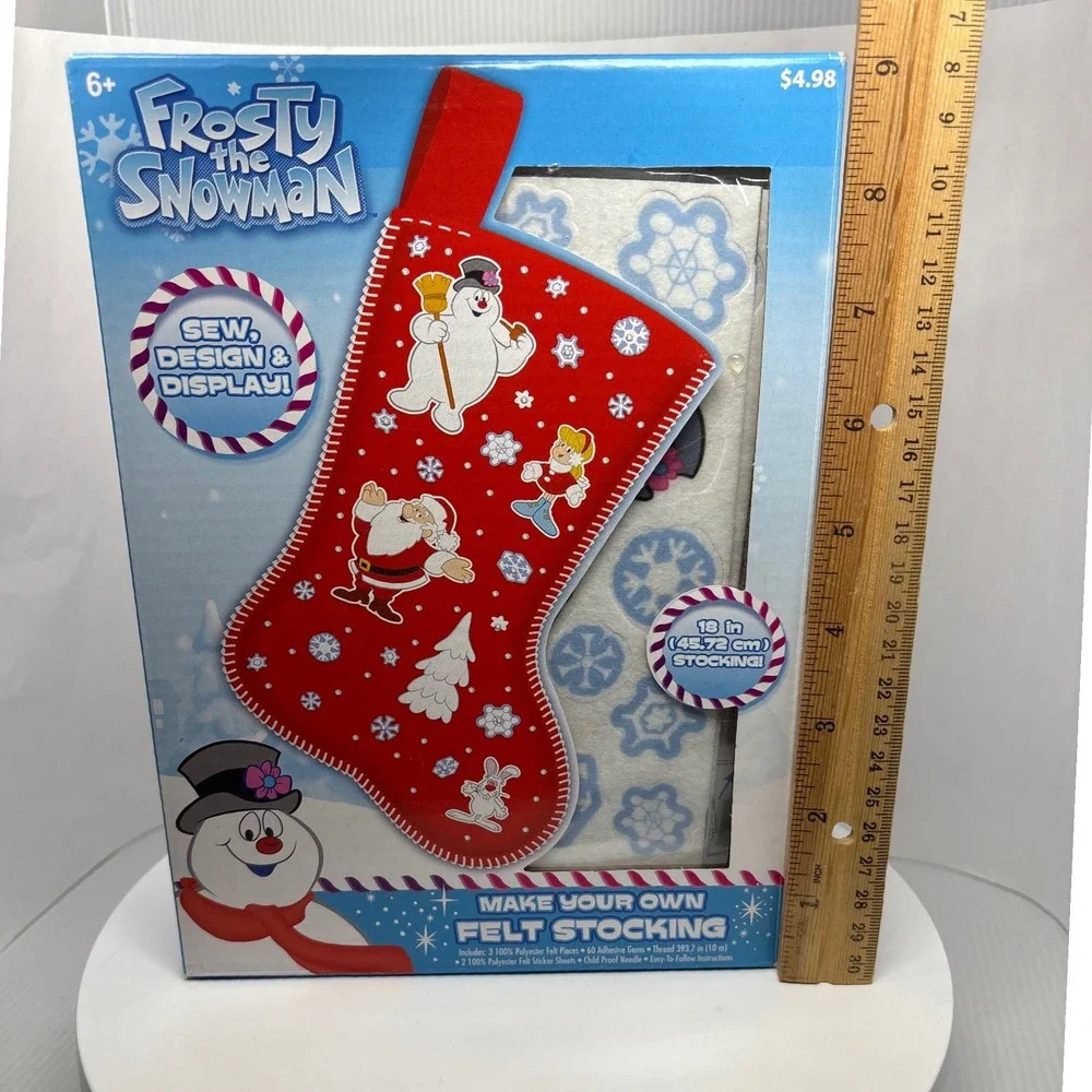 Frosty the Snowman Make Your Own Felt Stocking Craft Kit 18 Inch Christmas STEAM
